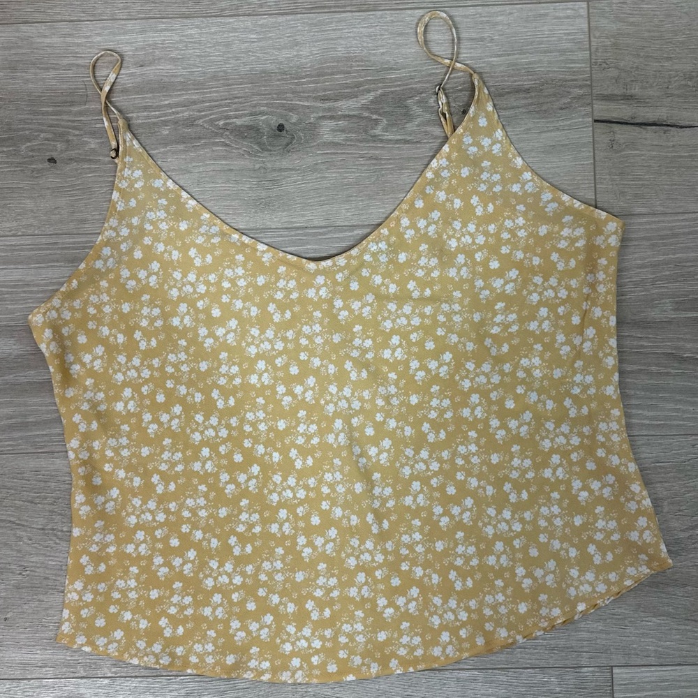 Abercrombie & Fitch Women's Yellow and White Blouse